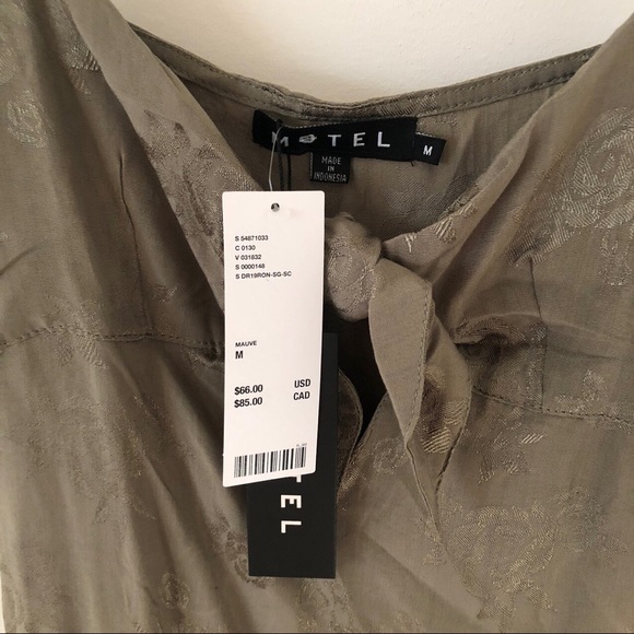 NWT UO Motel Rocks Ronina Tie-Front Mini Dress - Picture 3 of 6